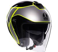 AGV Irides Davao Casco Jet, nero/grigio/giallo, Taglia S (55/56)