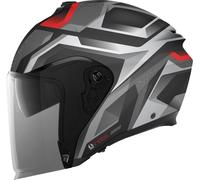 AGV Irides Zurigo, casco aperto L male Opaco Nero/Grigio/Rosso