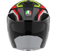 Casco Jet AGV IRIDES Zurigo Black/Red/Yellow Fluo