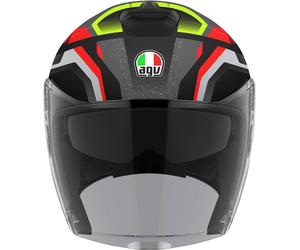 AGV Irides Zurigo Casco Jet, nero-rosso-giallo, taglia XL per maschi