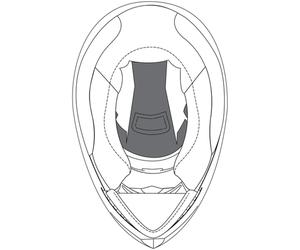 AGV K-3 SV Crown Pad, nero, Taglia L