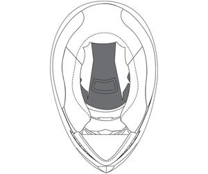 AGV K-3 SV Crown Pad, nero, Taglia S