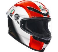 AGV K6 S SIC58, casco integrale XXL male Bianco/Rosso/Nero