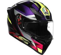 AGV K1 S Fastlap Casco, nero/porpora, S (55/56)