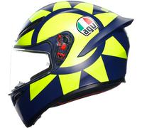 AGV K1 S Soleluna 2018, casco integrale XXL male Opaco Blu Scuro/Giallo Fluo