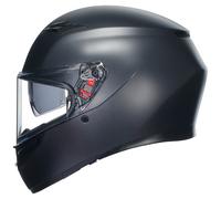 AGV - Casco K3 E2206 MPLK, Casco Moto da Uomo, Casco Integrale ECE con Assorbimento del Sudore, Spoiler, Prese d'Aria e Visiera Antigraffio Anti UV, con Predisposizione Interfono, Nero