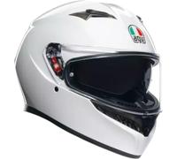 AGV - K3 E2206 MPLK, Casco Moto Integrale ECE con Spoiler e Visiera Antigraffio Anti UV, con Predisposizione Interfono, Mono White, Unisex, M