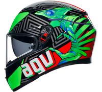 AGV K3 Kamaleon, casco integrale XXL male Nero/Rosso/Verde Chiaro
