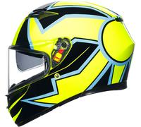 AGV K3 Rossi WT Phillip Island 2005 Casco, nero-giallo, taglia XL