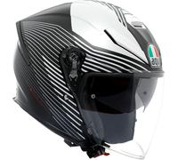 AGV K5 Jet Evo Control, casco jet S female Opaco Nero/Bianco