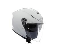 AGV - K5 JET EVO E2206, Casco da Moto Jet Unisex, Casco Moto Open Face in Fibra di Carbonio e di Vetro, con Visiera Antigraffio e Anti-UV, Stelvio White, XXL