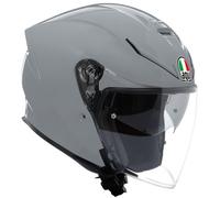 AGV - K5 JET EVO E2206, Casco da Moto Jet Unisex, Casco Moto Open Face in Fibra di Carbonio e di Vetro, con Visiera Antigraffio e Anti-UV, Nardo Grey, XL