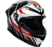 AGV K6 S Karve, casco integrale XS male Opaco Nero/Bianco/Rosso