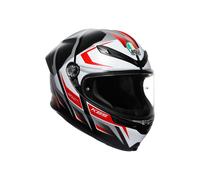 AGV K6 S Karve Casco Moto (Nero Opaco / Bianco / Rosso) TG: M (57)