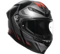 AGV K6 S Karve Casco, nero opaco/grigio/rosso, L (59/60)