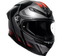 AGV K6 S Karve S26, casco integrale XL female Opaco Nero/Grigio Scuro/Rosso