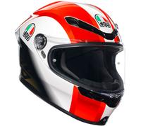 AGV K6 S SIC58, casco integrale XS male Bianco/Rosso/Nero