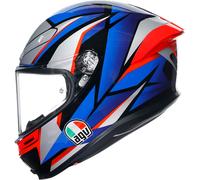 AGV K6 S Slashcut, casco integrale S male Nero/Argento/Blu/Rosso
