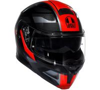 AGV Streetmodular Ledro, casco flip up XS male Nero/Rosso/Grigio
