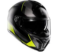 AGV Tourmodular Perception Casco, nero/grigio/giallo, Taglia XS (53/54)