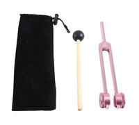 Agwuoetr 1 PCS Set di Forchette di Stimmatura del Chakra con 10 Forchette di Stimmatura 'Anima Ponderate, Colore Rosa, 128Hz, Serie di Forchette di Stimmatura del Chakra