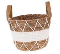 Agwuoetr 1 PZ Cesto Boho Come da Foto, In Giunchi per Soggiorno, Camera da Letto, Bagno, per Cuscini, Asciugamani, Scarpe
