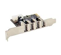 Agwuoetr 1Set PCI-e A 4 Porte Scheda Convertitore USB 2.0 Scheda Adattatore PCIE USB 2.0 il Chipset MCS9990 Consente la Sostituzione A Caldo Della Scheda Riser USB PCB