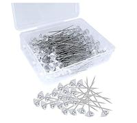 Agwuoetr 300 Pezzi di Spilli per Spilla da Fazzoletto Incastonati con Diamanti da 5,2x8 cm per Gioielli da Matrimonio Fai-da-Te, Decorazioni per Quilting e Lavori Artigianali Resistenti