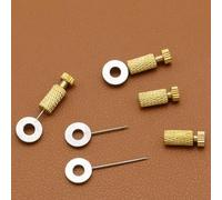 Agwuoetr 6 Pezzi Ago per Posizionare A Mano con Nodo in Pelle Realizzati A Mano Come Mostrato Strumenti in Metallo per Creare Cuciture in Pelle Fisse.