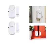 Agwuoetr 6 Set/Pacco Antifurto Wireless Appartamento Allarme Antifurto Allarme Porta Allarme di Sicurezza Wireless Finestra per Sicurezza Domestica Sensore Magnetico Fai da Te