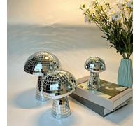 Agwuoetr 7 Pollici A Forma di Discoteca Sfera A Specchio Decorazione della Camera da Letto Estetica retrò Riflettente Scintillante Decorazione per La Casa