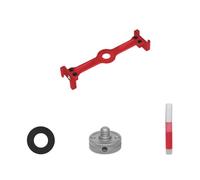 Agwuoetr Adattatore per Montaggio su Barra di Estensione Vlog Cold Shoe Vite da 1/4 Pollici per Staffa per Action Camera Luce LED Microfono Supporto per Treppiede Rosso Doppio
