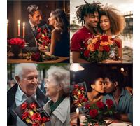 Agwuoetr Bouquet di Rose Dorate, Regali per Sempre per Lei, San, Festa della Mamma