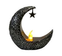 Agwuoetr Candeliere Luna Stellata Ramadan Festival Decorazione della Casa Lanterna per Feste A Candela Lampada da Tavolo Elettronica Moda D