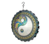 Agwuoetr Carillon A in Colorato 3D, Motivo Mandala 3D Rotante, Decorazione Decorativa per La Casa con Mulino A da Appendere alla Parete H