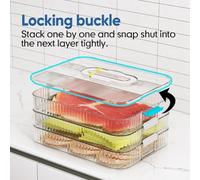 Agwuoetr Contenitore per Carne per Organizzare e Conservare il Frigorifero, Contenitore per Carne per il Pranzo per Organizzare il Frigorifero, Contenitori con Coperchio Facile da Installare Facile da