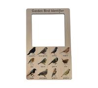 Agwuoetr Cornice del Cercatore Della Guida Naturalistica - Visualizzatore Della Guida Naturalistica su Due Lati, Identificatore di Fase del Giardino Facile da Installare Facile da Usare (Uccelli)