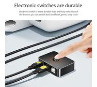 Agwuoetr Dispositivo di Condivisione Stampante USB 2 Porte Selettore USB 2.0 Periferica di Condivisione Stampante per Stampante Splitter USB per Condivisione Stampante