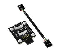 Agwuoetr Doppia Presa USB 3.1 Sul Pannello Frontale Chiave A da Tipo e A USB 2.0 Connettore Scheda Madre A 9 Pin Adattatore di Prolunga Facile da Installare Facile da Usare