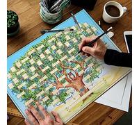 Agwuoetr Grafico 'Albero Genealogico da Compilare in 6 Generazioni Stampa Genealogica Albero Genealogico Cornice per Foto Decorazione da Parete Regalo per Membro della Famiglia A