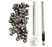 Agwuoetr Kit di strumenti di perforazione per occhielli con 50 occhielli, 6 mm, finitura , per fai da te, guaina Kydex Occhiello Kydex Kydex