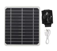 Agwuoetr Kit Pannello Solare Impermeabile Caricatore Solare Portatile da 20 W con 2 USB Esterne Alimentate A Batteria per con Rack di Montaggio