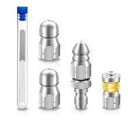 Agwuoetr Kit Ugello per Fognatura, Getto per Fognatura In Acciaio Inossidabile NPT da 1/4 di Pollice per Idropulitrice, Connessione Rapida da 1/4, 5000 PSI Durevole Facile da Installare Facile da Usar