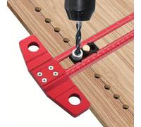 Agwuoetr Lavorazione del Legno 2-In-1 Foratura Posizionamento Righello Scriber T Quadrato per Tasselli con Guida Punte da 6/8/10 mm 30 cm
