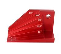 Agwuoetr Misuratore per Blocco Smussato, Cercatore Angolare In Lega di Alluminio Goniometro Universale per Smussatura, Angoli Obliqui di 15°, 22-1/2°, 30°, 36° e 45° Resistente e Facile da Usare