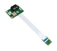 Agwuoetr PCIE Riser NGFF M.2 Key A/e A PCI-e Express X1+USB Adattatore Riser Card con FPC di Alimentazione A 4 Pin