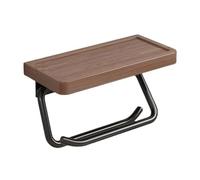 Agwuoetr Porta Carta Doppio con Ripiano Porta WC A Parete In Legno Porta Asciugamani per Carta Igienica per Bagno Cucina Concavo