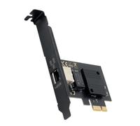 Agwuoetr Scheda di Rete PCI-e A RJ45 da 2500 Mbps con Chip I226 Gigabit Ethernet, Nera, per PC Portatile con Telaio in Metallo.