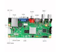 Agwuoetr Scheda DVR IP 265X 4CH 1080P XMEYE NVR 4 Canali 6 in 1 AHD TVI CVI Scheda Registratore DVR Ibrido per CCTV