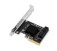 Agwuoetr Scheda PCIE X4 A Adattatore PCI-e Scheda di Espansione PCI-e 3.0 A SATA3.0 Scheda Aggiuntiva III A 4 Porte per SSD HDD Mining